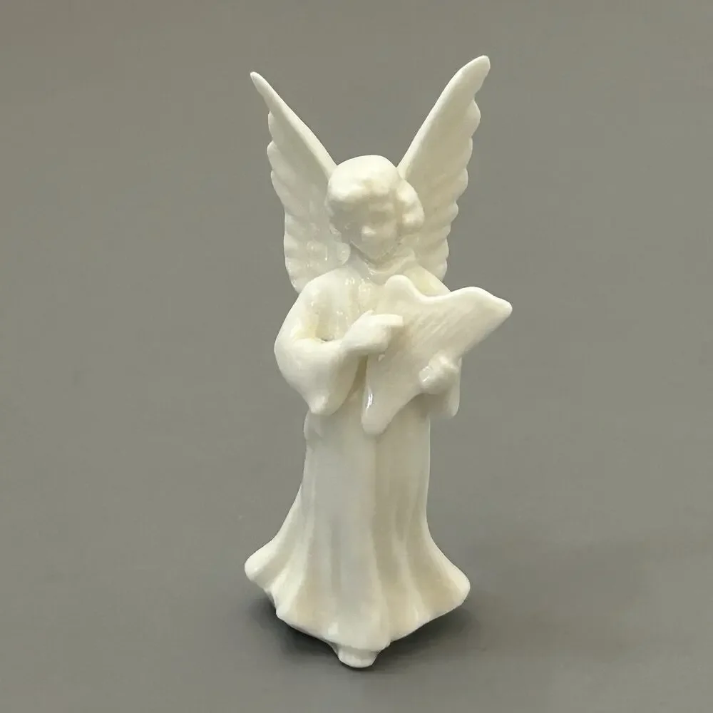 3 Vintage Mini Japan Bone China Christmas Music Playing Angel Figure 2.5” “READ”